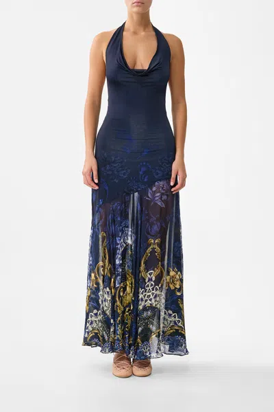 Camilla Cowl Neck Halter Dress Notes From The Blue Room