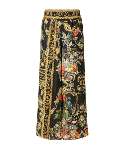 Camilla Cropped Printed Wide-leg Pants In Multi
