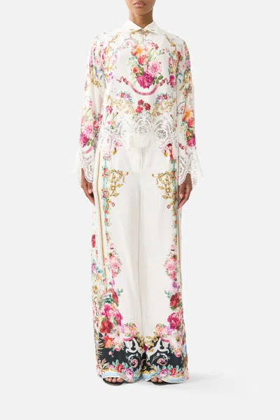 Camilla Cropped Relaxed Shirt Torero Libertine In White