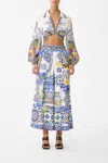 Camilla Cropped Wide Leg Panel Pant España Nirvana In Multi