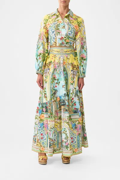 Camilla Cropped Wrap Shirt Tales Of Topkapi Palace In Multi