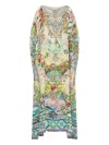 Camilla Crystal-embellished Patterned Tunic In Multi