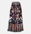 Camilla Crystal-embellished Poplin Maxi Skirt In Multicoloured