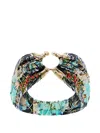Camilla Crystal-embellished Printed Headband In Blue