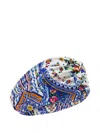 Camilla Crystal-embellished Printed Headband In White
