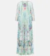 Camilla Embellished Tiered Printed Silk-crepon Maxi Dress In Multicoloured