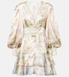 CAMILLA CRYSTAL-EMBELLISHED SILK MINIDRESS
