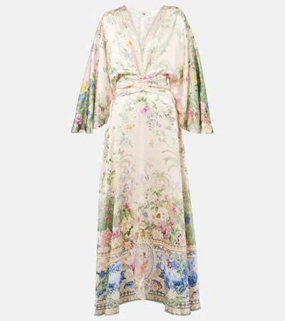 Camilla Crystal-embellished Silk Wrap Dress In Multicoloured