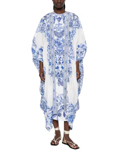 Camilla Crystal-embellished Kimono In Blue