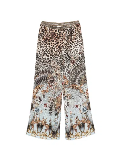 Camilla Crystal-embellished Palazzo Pants In Multi