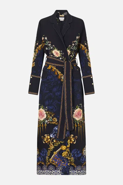 Camilla Cuffed Side Split Coat Notes From The Blue Room