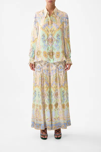 Camilla Curved Collar Blouse East Of Istanbul In Brown