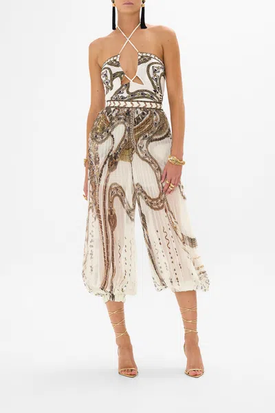 Camilla Cut Out Jersey Halter Neck Top Goddess Energy
