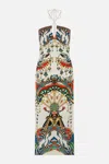 Camilla Cut Out Sleeveless Jersey Halter Neck Dress Valley Of The Queens
