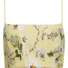 Camilla Daisy Chain Linen, Cotton & Silk Crop Corset Top In Yellow