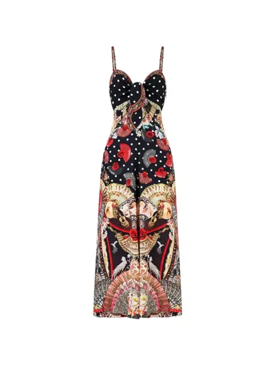 Camilla Daughters Of Duende Printed Jumpsuit In Black
