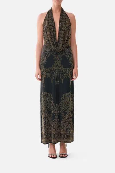 Camilla Deep Cowl Plunge Dress The Secession Sessions In Black