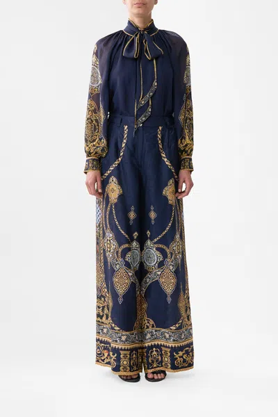 Camilla Detachable Pussy Bow Raglan Blouse The Imperial Gate In Blue