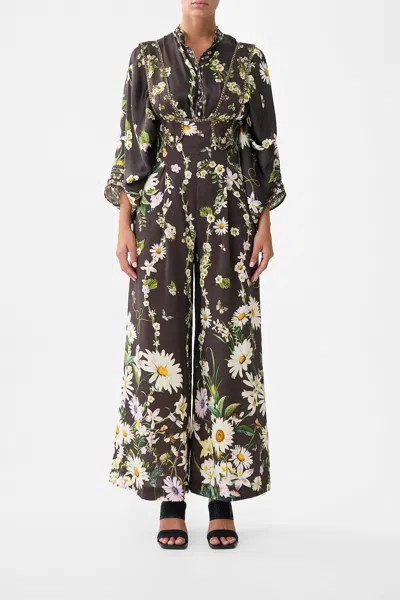 Camilla Detachable Strap Wide Leg Jumpsuit Dish It In Multi