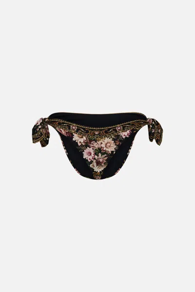 Camilla Dip Front Pant With Ties Dynasty Daze In Black