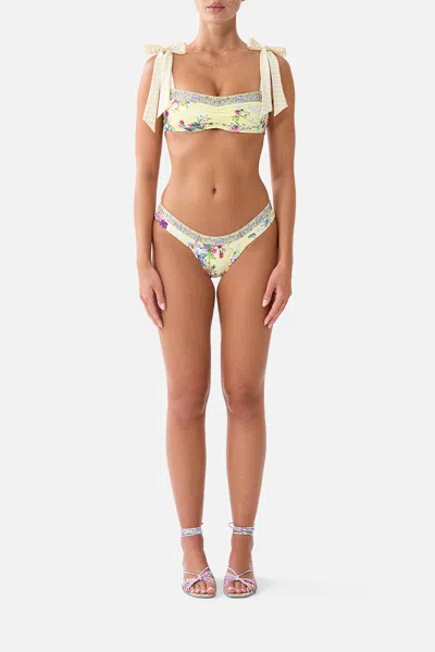 Camilla Dipped Waist Panelled Bikini Bottom Chinoiserie Child In Multi
