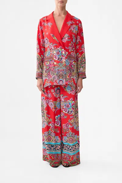 Camilla Double Breasted Soft Jacket Artisans Of Anatolia In Red