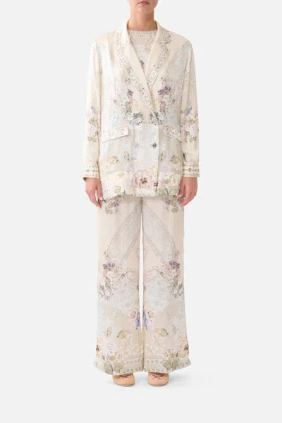 Camilla Double Breasted Soft Jacket Laced With Love In Multi