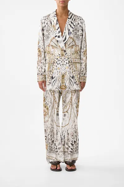 Camilla Double Breasted Soft Jacket Lady Lionheart In White