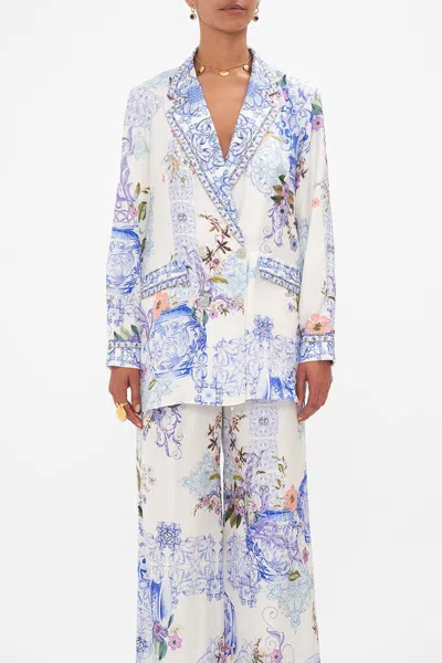 Camilla Double Breasted Soft Jacket Paint Me Positano