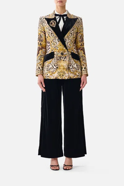 Camilla Double Breasted Suit Jacket Leopard Libertine In Multi