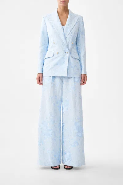 Camilla Double Breasted Suit Jacket Seville Sweetheart In Blue