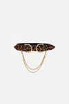 Camilla Double Leopard Buckle Belt Whats New Pussycat In Black