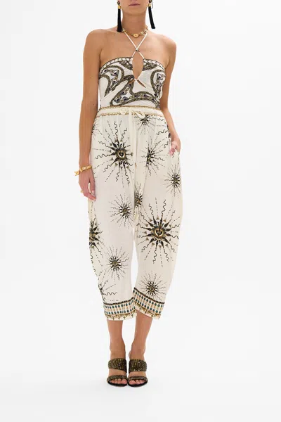 Camilla Draped Jersey Pant Goddess Energy In White