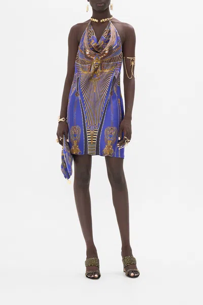 Camilla Draped Short Dress With Neckpiece My Fair Pharaoh