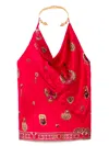 Camilla Draped Top In Red