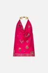 Camilla Draped Top With Hardware Kissed By A Cobra