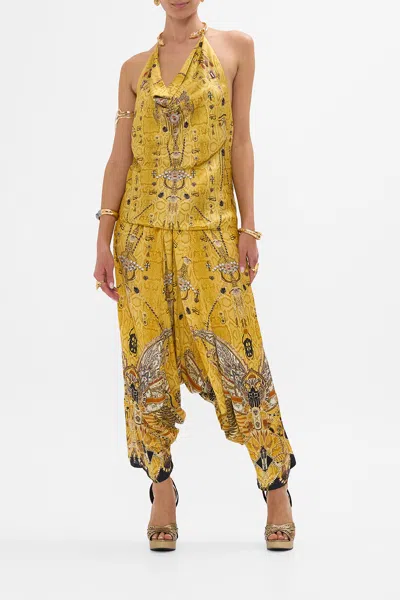 Camilla Draped Top With Hardware Valley Of The Kings In Yellow