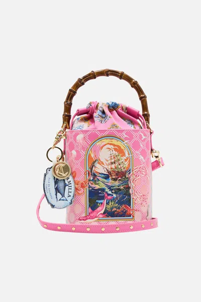 Camilla Drawstring Bucket Bag Salty Splendour In Red