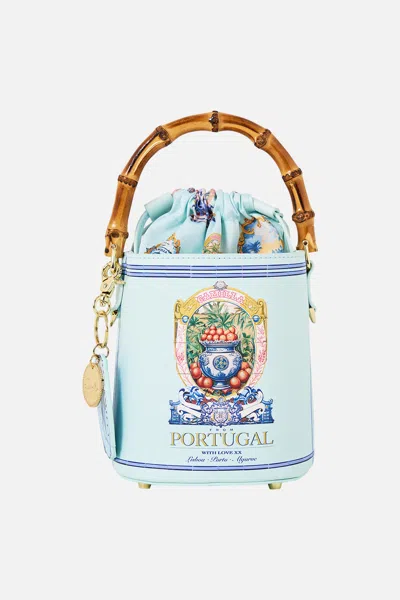 Camilla Drawstring Bucket Bag Song Of Saint Anthony In Purple