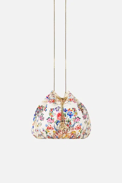 Camilla Drawstring Pouch Bag I Left My Heart In Granada In White