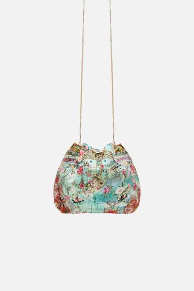 Camilla Drawstring Pouch With Chain Strap The Jewellery Museum In Blue