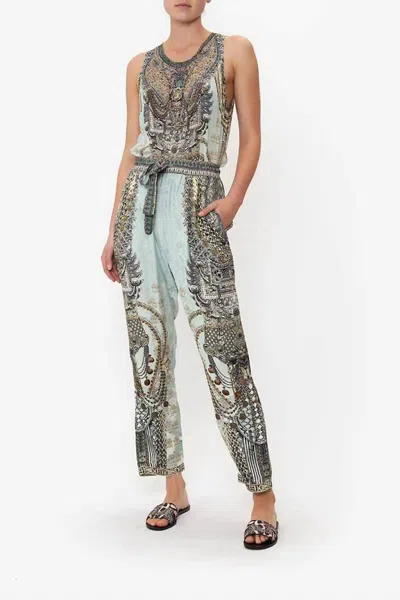 Camilla Drop Crotch Slim Leg Pant In Free Espiritu In Blue