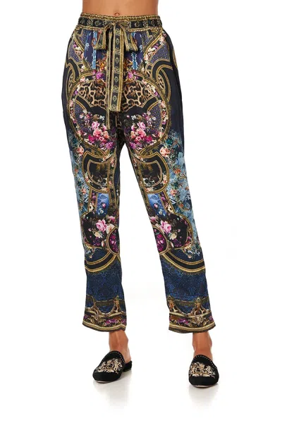 Camilla Drop Crotch Slim Leg Pants Fields Of Treasure In Multi
