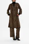 Camilla A-line Coat Amsterglam In Black/brown