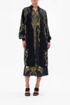 Camilla A-line Coat Moonlight Melodies In Navy