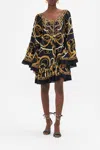 Camilla Coast To Coast Frill Mini Dress In Black