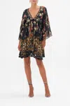 Camilla A-line Ruffle Sleeve Dress A Night At The Opera In Black