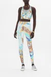 Camilla Banded Racer Back Crop Sky Cheetah In Blue