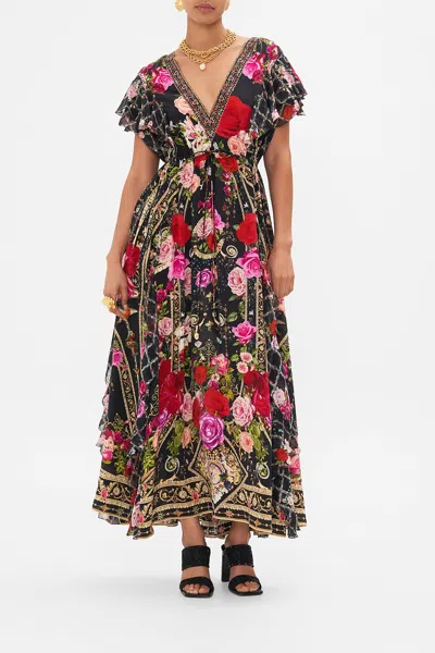 Camilla All Over Ruffle Dress Reservation For Love In Black/red