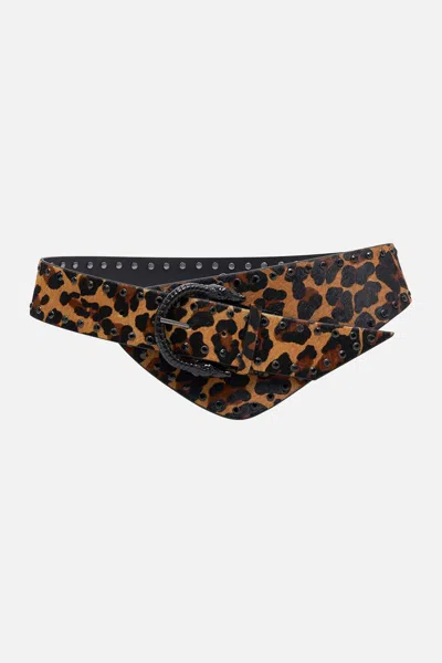 Camilla Asymmetric Belt Leopard Print In Animal Print